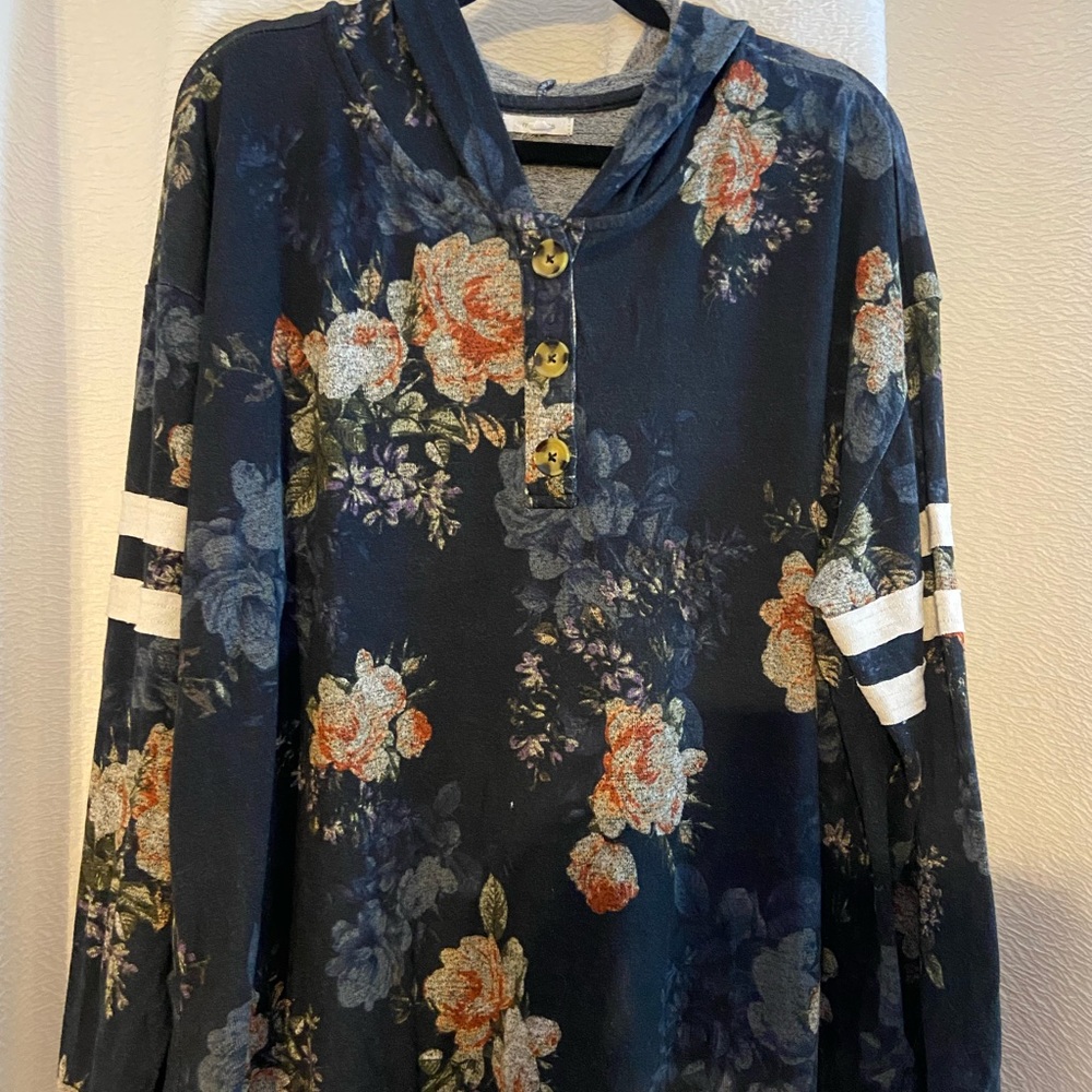 Maurices size 2 floral hoodie
